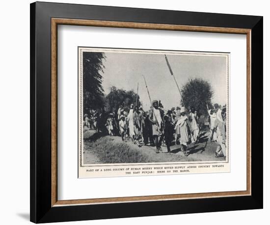 Refugee Sikhs March Toward the East Punjab-null-Framed Photographic Print