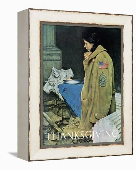 "Refugee Thanksgiving", November 27,1943-Norman Rockwell-Framed Premier Image Canvas