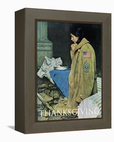 "Refugee Thanksgiving", November 27,1943-Norman Rockwell-Framed Premier Image Canvas