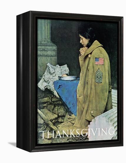 "Refugee Thanksgiving", November 27,1943-Norman Rockwell-Framed Premier Image Canvas