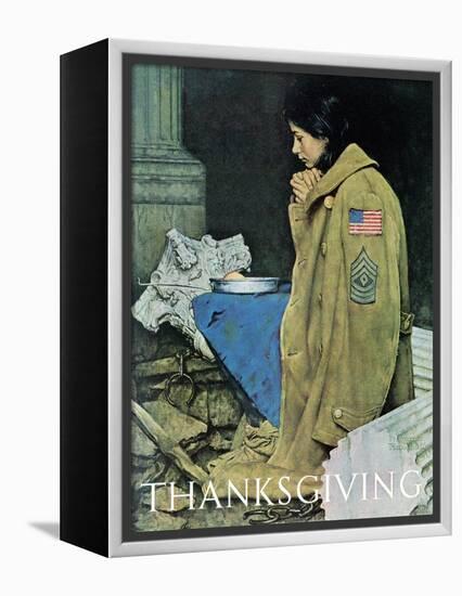 "Refugee Thanksgiving", November 27,1943-Norman Rockwell-Framed Premier Image Canvas