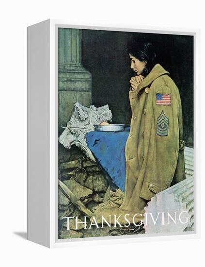 "Refugee Thanksgiving", November 27,1943-Norman Rockwell-Framed Premier Image Canvas