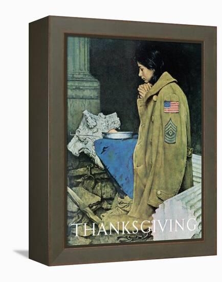 "Refugee Thanksgiving", November 27,1943-Norman Rockwell-Framed Premier Image Canvas