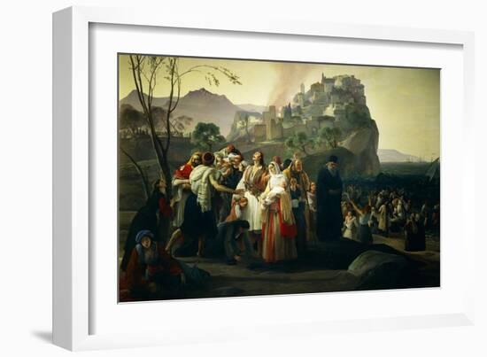 Refugees of Parga, 1826-1831-Francesco Hayez-Framed Giclee Print