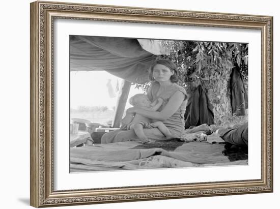 Refugees of the Drought of the Dust Bowl-Dorothea Lange-Framed Art Print