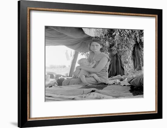 Refugees of the Drought of the Dust Bowl-Dorothea Lange-Framed Art Print