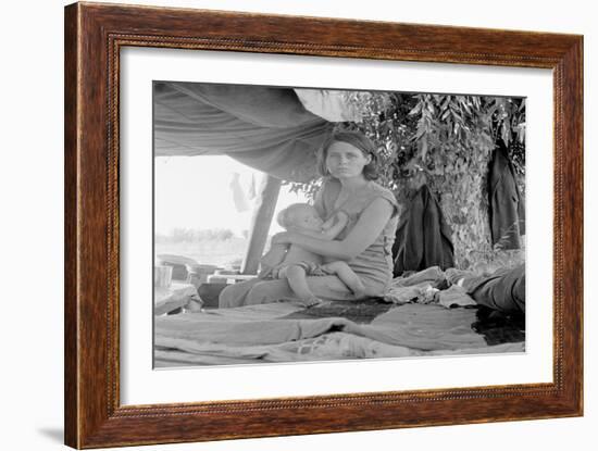 Refugees of the Drought of the Dust Bowl-Dorothea Lange-Framed Art Print
