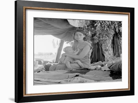 Refugees of the Drought of the Dust Bowl-Dorothea Lange-Framed Art Print