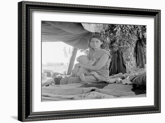 Refugees of the Drought of the Dust Bowl-Dorothea Lange-Framed Art Print