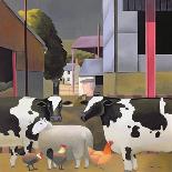 Farmer with Cows, 1992-Reg Cartwright-Framed Giclee Print