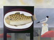 Grey Still Life with Fish, 1999-Reg Cartwright-Framed Giclee Print