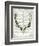 Regal Antlers on Newsprint II-Sue Schlabach-Framed Art Print