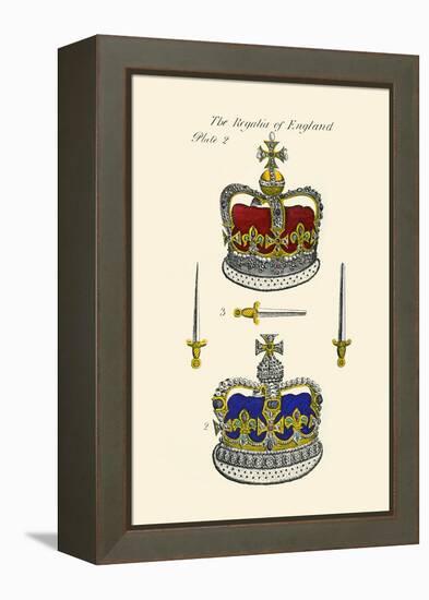 Regalia of England - Crowns-Hugh Clark-Framed Stretched Canvas