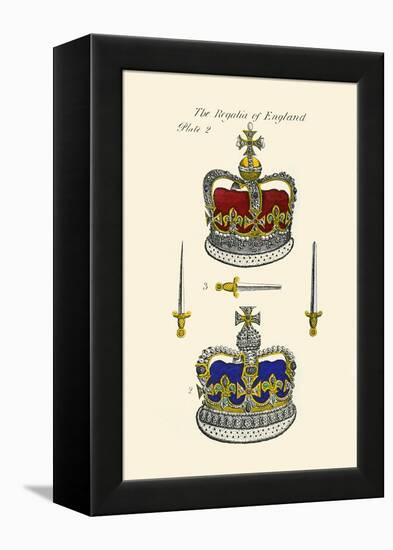 Regalia of England - Crowns-Hugh Clark-Framed Stretched Canvas