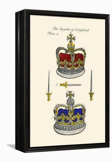 Regalia of England - Crowns-Hugh Clark-Framed Stretched Canvas