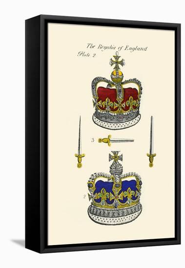 Regalia of England - Crowns-Hugh Clark-Framed Stretched Canvas