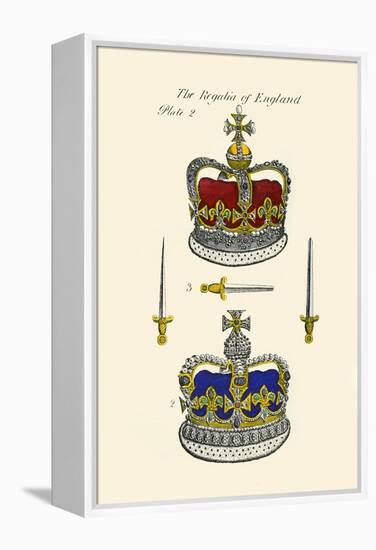 Regalia of England - Crowns-Hugh Clark-Framed Stretched Canvas