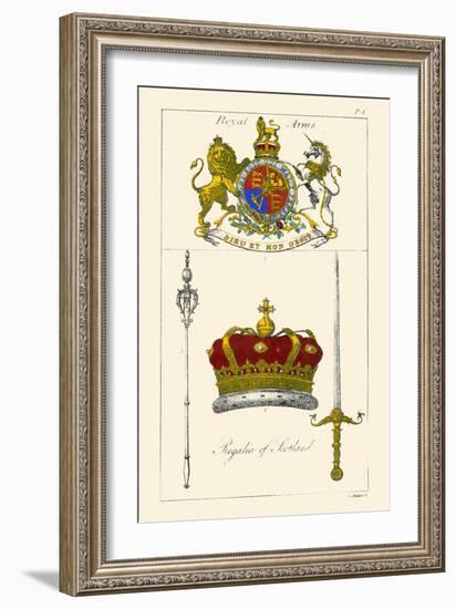 Regalia of Scotland - Arms, Staff, Sword and Crown-Hugh Clark-Framed Art Print