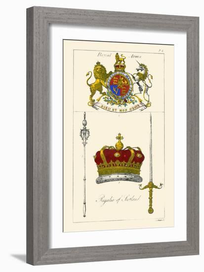 Regalia of Scotland - Arms, Staff, Sword and Crown-Hugh Clark-Framed Art Print