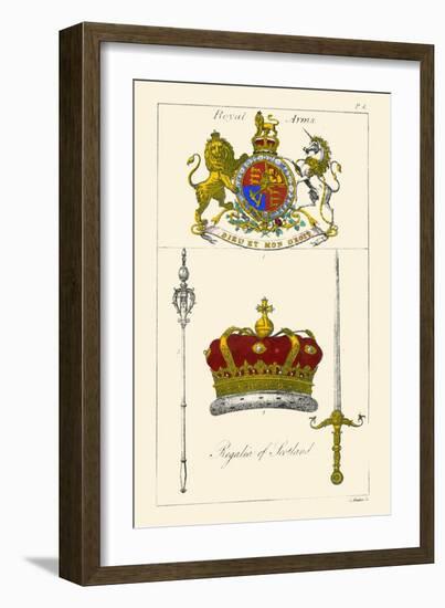 Regalia of Scotland - Arms, Staff, Sword and Crown-Hugh Clark-Framed Art Print