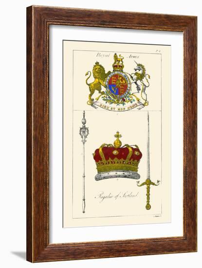 Regalia of Scotland - Arms, Staff, Sword and Crown-Hugh Clark-Framed Art Print