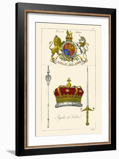 Regalia of Scotland - Arms, Staff, Sword and Crown-Hugh Clark-Framed Art Print