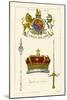 Regalia of Scotland - Arms, Staff, Sword and Crown-Hugh Clark-Mounted Art Print