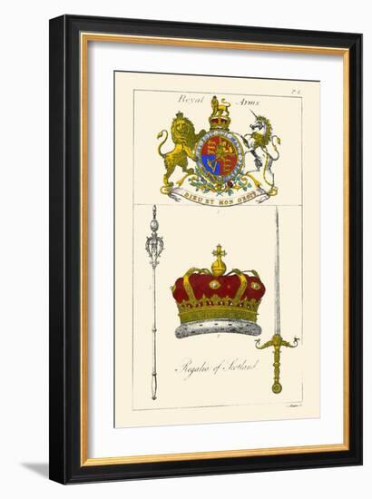 Regalia of Scotland - Arms, Staff, Sword and Crown-Hugh Clark-Framed Art Print