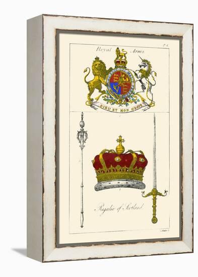 Regalia of Scotland - Arms, Staff, Sword and Crown-Hugh Clark-Framed Stretched Canvas