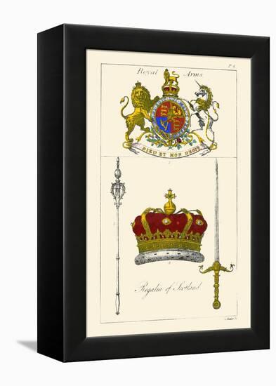 Regalia of Scotland - Arms, Staff, Sword and Crown-Hugh Clark-Framed Stretched Canvas