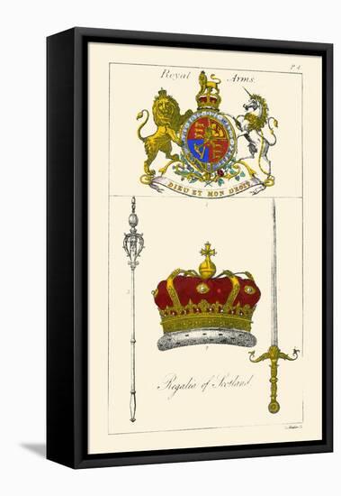 Regalia of Scotland - Arms, Staff, Sword and Crown-Hugh Clark-Framed Stretched Canvas