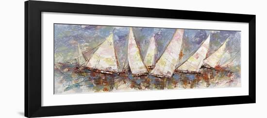 Regata al mattino-Luigi Florio-Framed Art Print