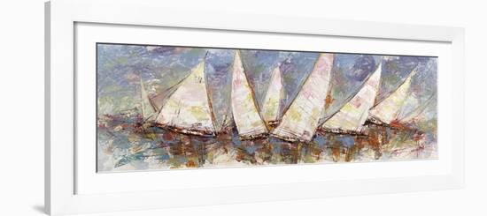 Regata al mattino-Luigi Florio-Framed Art Print