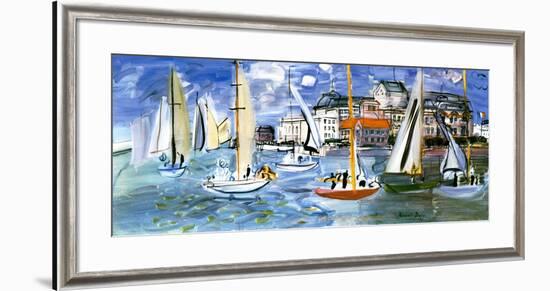 Regates Dans le Port de Trouville-Raoul Dufy-Framed Art Print