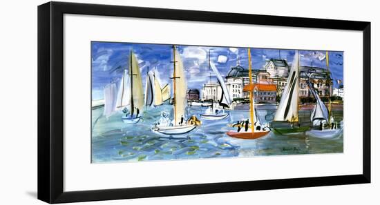 Regates Dans le Port de Trouville-Raoul Dufy-Framed Art Print