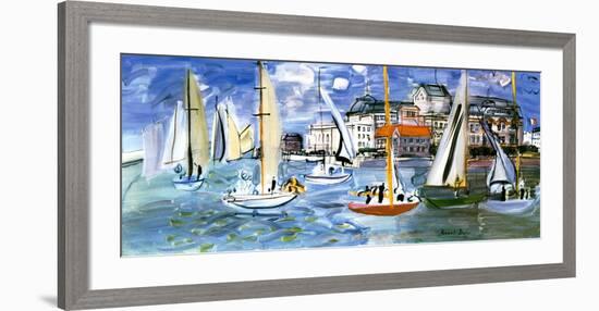 Regates Dans le Port de Trouville-Raoul Dufy-Framed Art Print