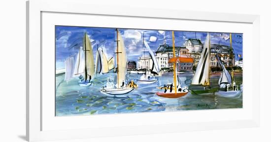 Regates Dans le Port de Trouville-Raoul Dufy-Framed Art Print