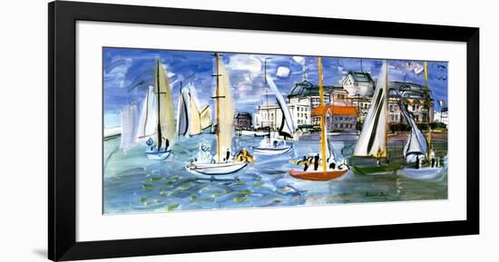 Regates Dans le Port de Trouville-Raoul Dufy-Framed Art Print