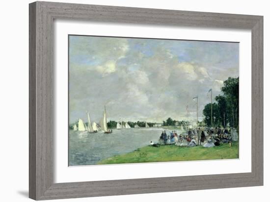 Regatta at Argenteuil, 1866-Eugène Boudin-Framed Giclee Print