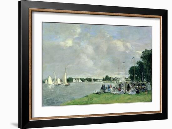 Regatta at Argenteuil, 1866-Eugène Boudin-Framed Giclee Print