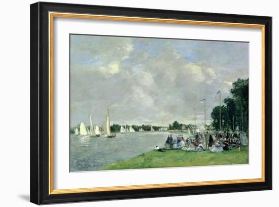 Regatta at Argenteuil, 1866-Eugène Boudin-Framed Giclee Print