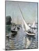 Regatta at Argenteuil, 1893-Gustave Caillebotte-Mounted Giclee Print