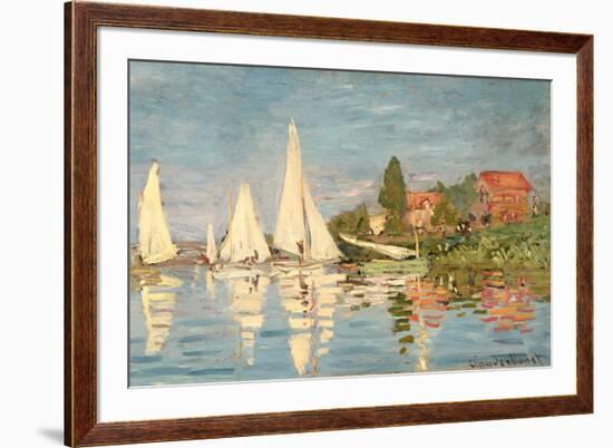 Regatta at Argenteuil, C.1872-Claude Monet-Framed Giclee Print