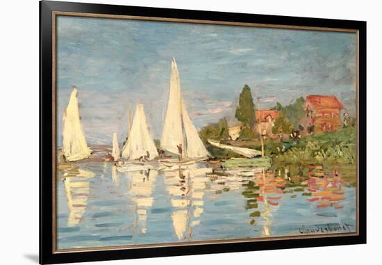 Regatta at Argenteuil, C.1872-Claude Monet-Framed Premium Giclee Print