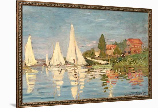 Regatta at Argenteuil, C.1872-Claude Monet-Framed Premium Giclee Print