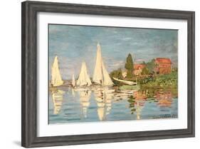 Regatta at Argenteuil, C.1872-Claude Monet-Framed Giclee Print