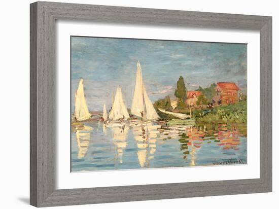 Regatta at Argenteuil, C.1872-Claude Monet-Framed Giclee Print