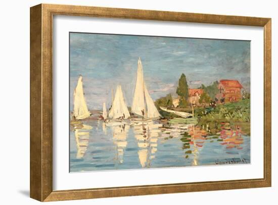 Regatta at Argenteuil, C.1872-Claude Monet-Framed Giclee Print