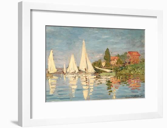 Regatta at Argenteuil, C.1872-Claude Monet-Framed Giclee Print