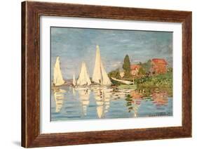 Regatta at Argenteuil, C.1872-Claude Monet-Framed Giclee Print